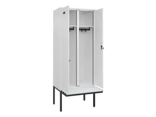 locker met bank,voor scheiding van kleding,HxBxD 2120x800x815mm,2vak - 1