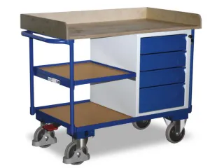 Tafel- En Kastwagen 400kg Laadvl. Lxb 1125x625mm 3 Etages 4 Laden - 1