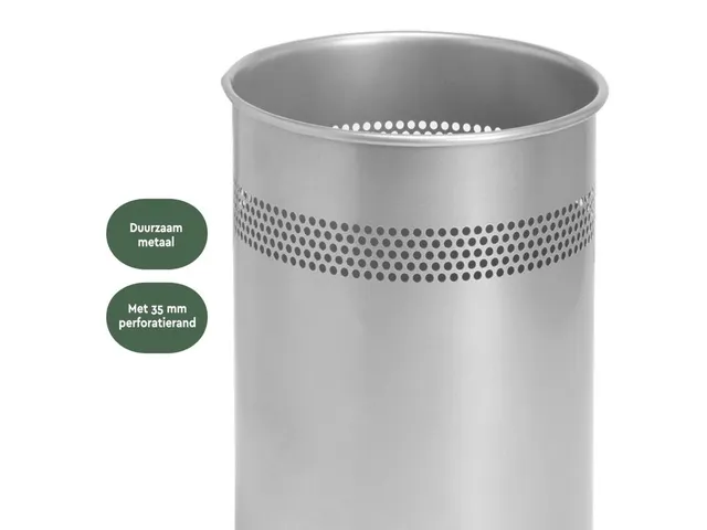 Papierbak Zilver Metaal 21 Liter
