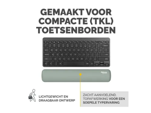 Polssteun Fellowes Breyta compact saliegroen 6x32cm