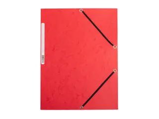 Elastomap A4 Met 3 Kleppen Karton Rood Voor 200 Vel Pak 10 Stuks - 1