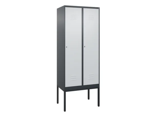locker,HxBxD 2120x800x500mm,2vak,vak B 400mm,cil.-slot,voetonderstel
