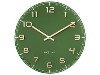 Wandklok Nextime dia 40cm Groen glas/Aluminium Classy Medium - 2