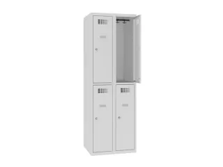 Dubbeldekse lockerkast,HxBxD 1800x600x500mm,2x2vak.,draaigrendel - 1