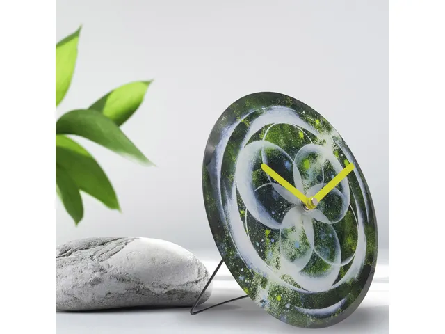 Horloge de Table/Murale 20 cm-Silencieux-Vert-Verre Trempé-NeXtime Co