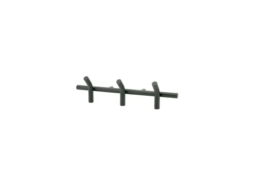 Wandkapstok 3 haken zwart