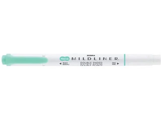 MILDLINER markeerstift groen-blauw dubbele punt