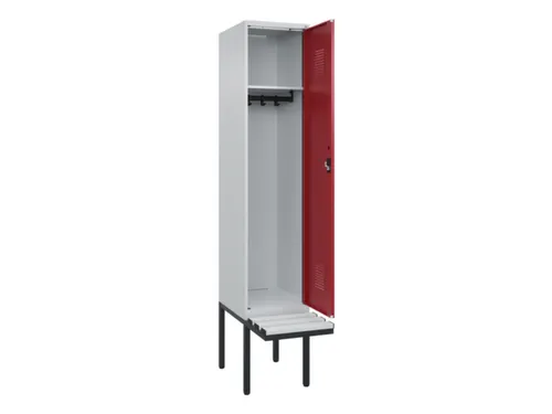 locker met bank,HxBxD 2120x400x815mm,1vak,vak B 400mm,cilinderslot