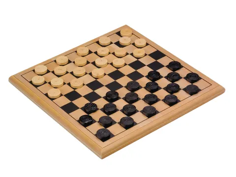 Damspel Longfield Games hout 30x30cm