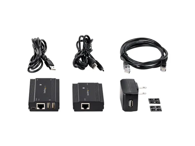 4-Poorts USB 2.0 Extender Hub over Single CAT5e/CAT6 Ethernet Cable (R