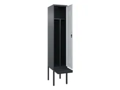 locker met bank,voor scheiding van kleding,HxBxD 2120x400x815mm,1vak