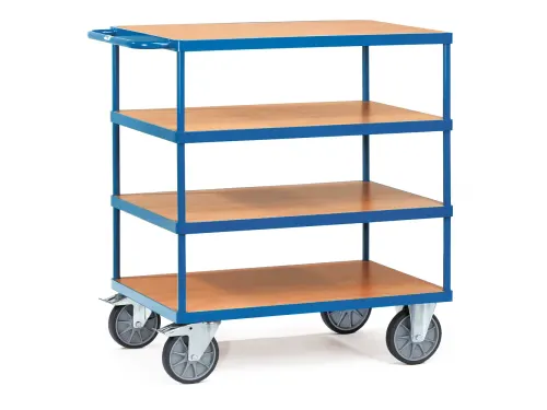 Zware Tafelwagens 2442 600kg 4 Etages 1000x700mm Houten Plaat