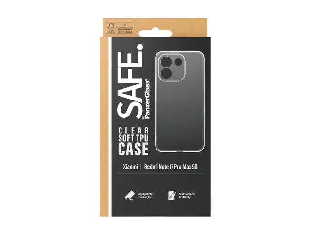 PanzerGlass SAFE. by TPU Case Transparent Xiaomi Redmi Note 17 Pro