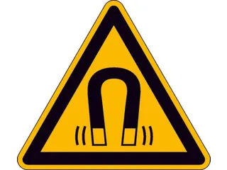 Waarschuwingsbord,Waarschuwing: Magnetisch Veld,Sticker,Folie - 1