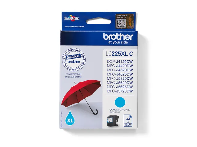 Inktcartridge Brother LC-225XLC blauw HC