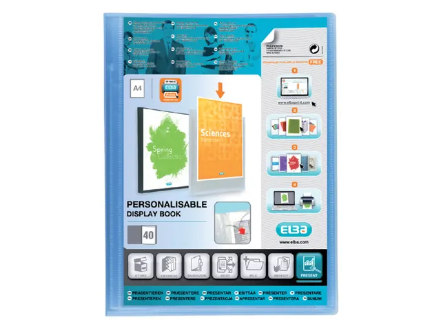 Showalbum Oxford Polyvision A4 40 Tassen PP blauw