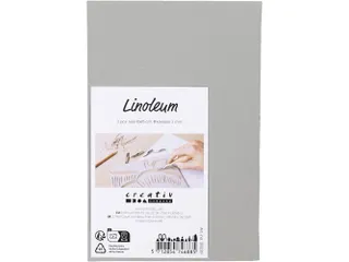 Creativ Company Linoleum 10x15cm dikte 3 mm, Grijs 2 stuks - 1