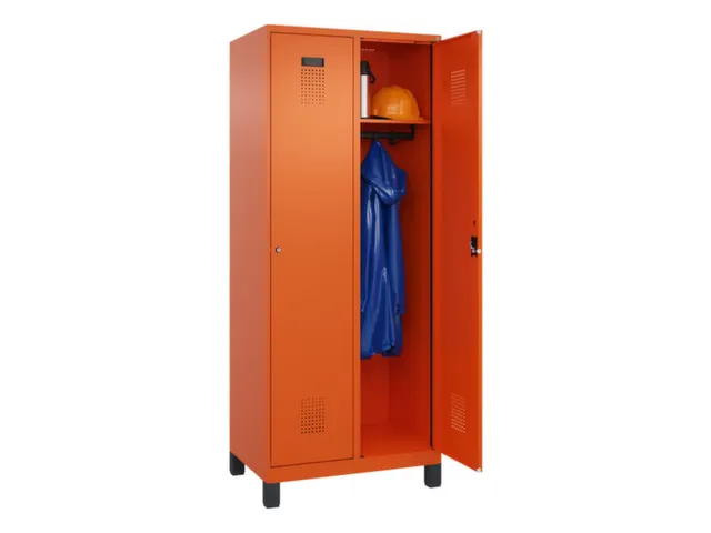 locker,HxBxD 1950x800x500mm,2vak,vak B 400mm,cil.-slot,voeten