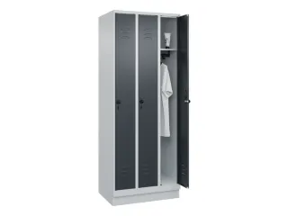 locker,HxBxD 1950x750x500mm,3vak,vak B 250mm,draaigrendel,sokkel - 3