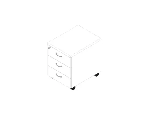 mobiel ladeblok,HxBxD 580x420x560mm,3lade(n),centr. vergrendeling