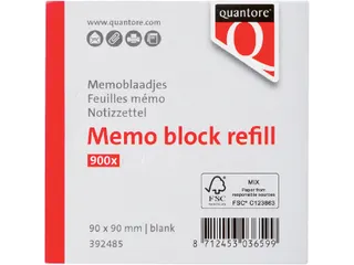 Memoblaadjes Quantore losbladig 90x90x90mm 900 vel wit - 3