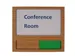 Plaque de porte modulable + plaque NIET STOREN Vert/Rouge aspect bois