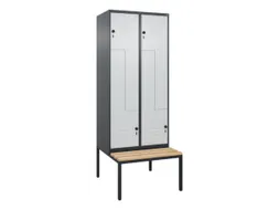 Z-garderobekast,HxBxD 2120x800x815mm,4vak,vak B 400mm,draaigrendel