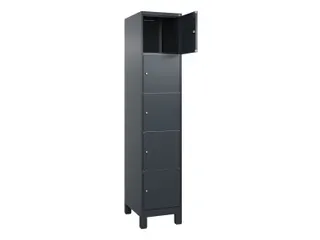 lockerkast,HxBxD 1950x400x500mm,1x5vakken,vak B 400mm,cil.-slot,voeten - 1
