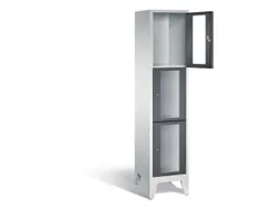 lockerkast 1850x420x500mm 1x3 vakken Cilinderslot Poten, RAL7021