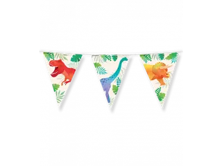 Vlaggenlijn 10 meter Party Flags foil Dino - 1