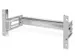 DIN-raildrager 4U 178x483x223mm verzinkt incl. hoge hoedrail verstelb.