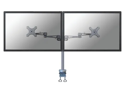 Monitorarm FPMA-D935D 2 Schermen tot 27 inch met Klem Zilver