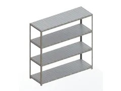 Breedvakstelling HxLxD 2470x2504x800mm vaklast 400kg 4 stalen panelen