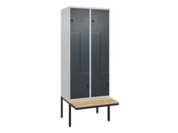 Z-garderobekast,HxBxD 2120x800x815mm,4vak,vak B 400mm,draaigrendel