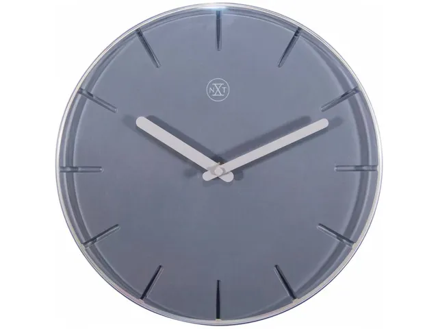 Wandklok nXt Sweet Ø 20cm grijs streepaanduiding