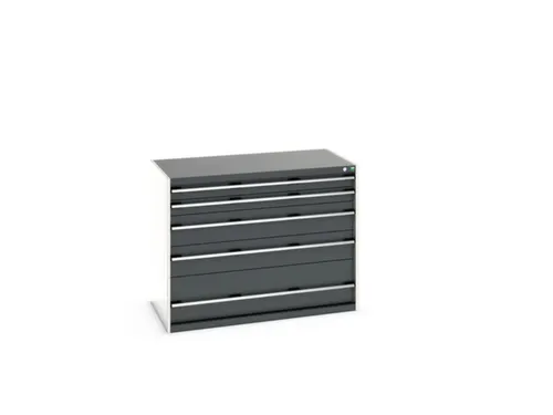ladekast 1000x1300x750mm 5laden zware lasten RAL7035 front RAL7016