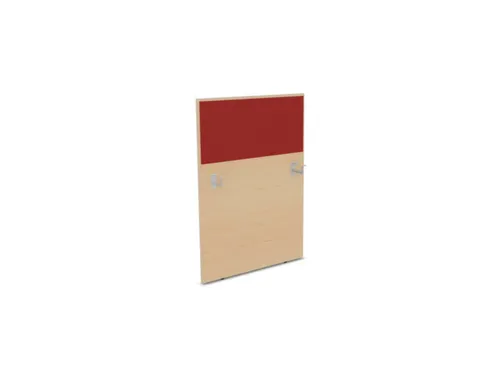 baliepaneel,v. bureau,aanbouw links,B 800mm,NE-esdoorn,BN4011-rood