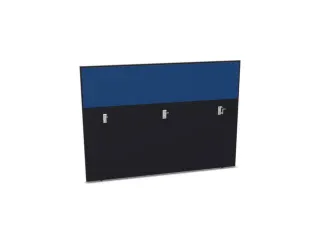 baliepaneel,v. bureau,aanbouw achter,B 1600mm,CC-zwart,BN6016-blauw - 1