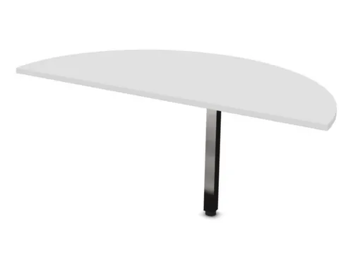 aanbouwtafel,HxBxD 740x1400x700mm,halfrond,Bl-wit