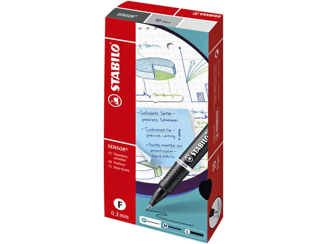 Fineliner STABILO Sensor 189/46 fijn zwart