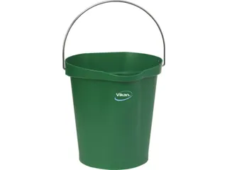 Vikan 56942 emmer 12 Liter met schenktuit Metaaldetecteerbaar Groen - 1