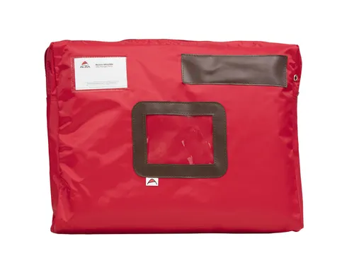 POCSOU professionele posttas rood nylon 42 x 32 cm met extra vak