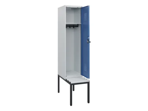 locker met bank,HxBxD 1950x400x815mm,1vak,vak B 400mm,draaigrendel