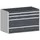 ladekast 800x1300x750mm 4laden zware lasten RAL7035 front RAL7016