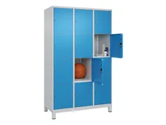 lockerkast,HxBxD 1950x1200x500mm,3x4vakken,vak B 400mm,cil.-slot