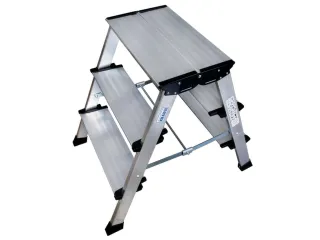 Vouwtrapje Aluminium H 650Mm Aan Beide Zijden Te Gebruiken 2X3Treden - 3