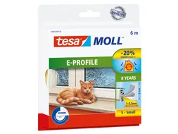 Tochtstrip Tesa Moll 05463 E profiel 9mmx6m wit