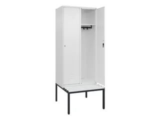 locker met bank,HxBxD 2120x800x815mm,2vak,vak B 400mm,cil.-slot - 2
