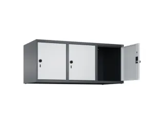opzetkast,v. locker,3vak.,vak B 400mm,HxBxD 500x1200x500mm,vleugeldeur - 2