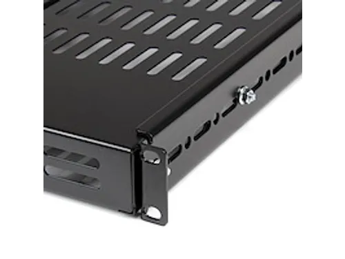 1U verstelbaar geventileerd rack shelf universeel 19'' rackschap zwart